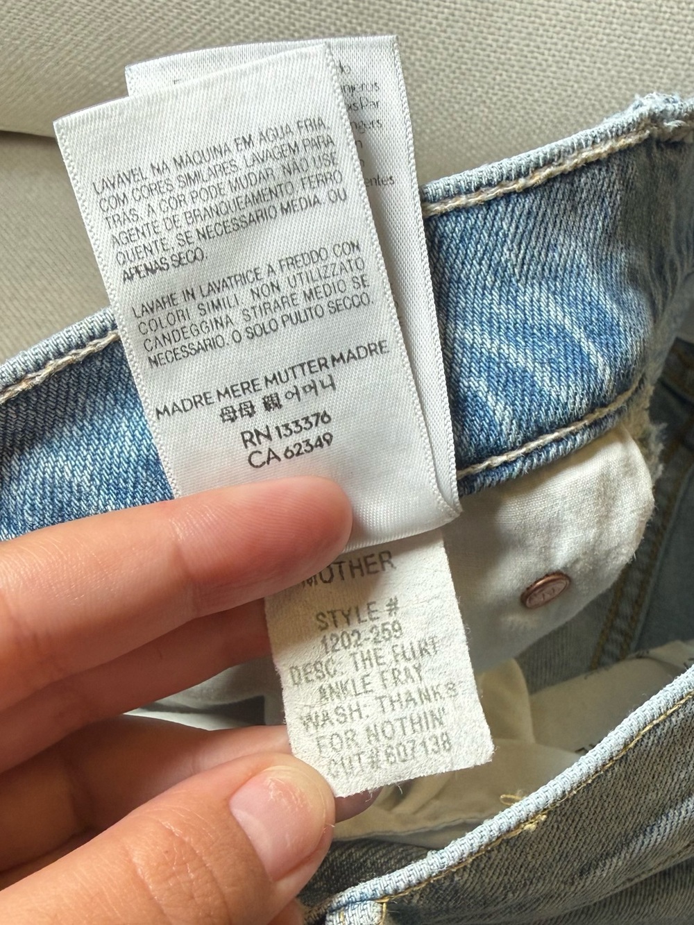 MOTHER Denim The Flirt Ankle Fray Jeans Size 29 - Picture 11 of 12